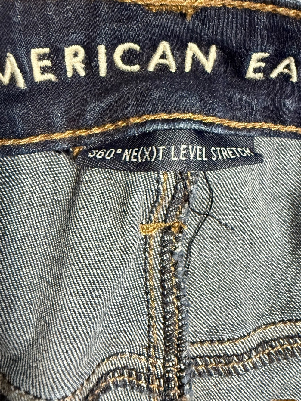 American Eagle Outfitters Dark Wash Skinny Jeans super hi-rise jegging size 6 - Picture 5 of 6